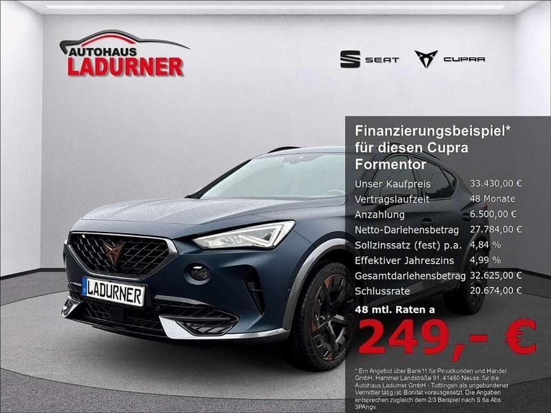 Blau Gebraucht 2021 Cupra Formentor VZ SUV | 33.430 € (Teuer) - Bild 1/4