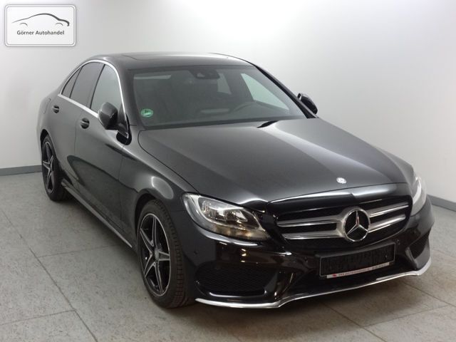 Schwarz metallic Gebraucht 2014 Mercedes C200 AMG line Limousine | 20.900 € (Teuer) - Bild 1/4