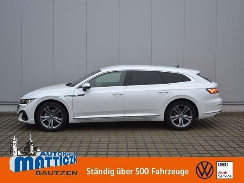 Oryxweiß perlmutteffekt (metallic) Gebraucht 2021 VW Arteon R-line Kombi | 33.860 € (Fairer Preis) - Bild 1/4