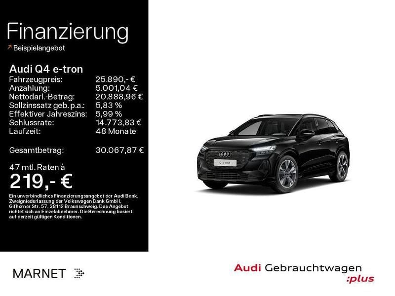 Gebraucht Audi Q4 e-tron S-Line 125 kW (170 PS) 2022 Schwarz SUV