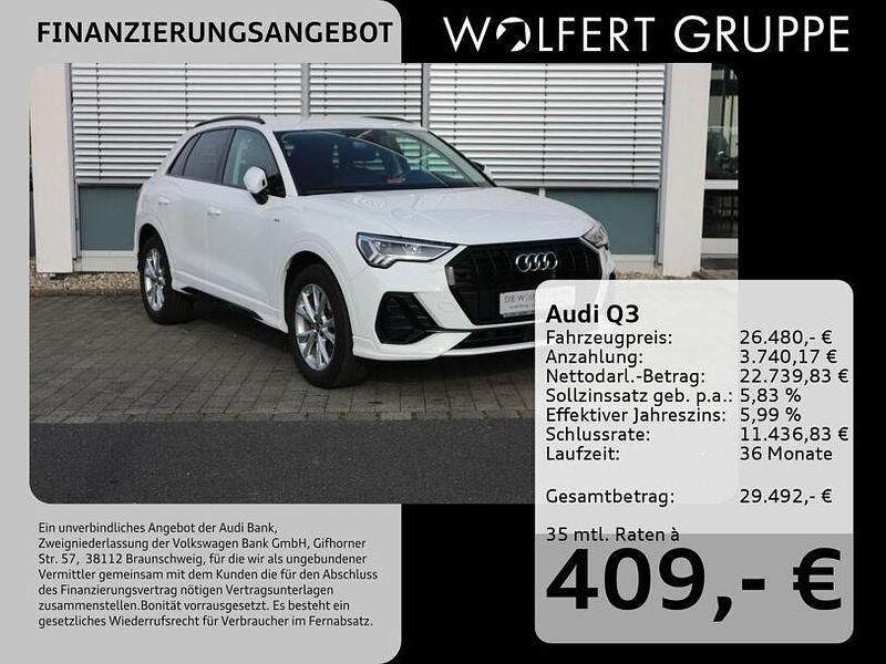 Weiss Gebraucht 2021 Audi Q3 Ambiente SUV | 26.480 € (Fairer Preis) - Bild 1/3