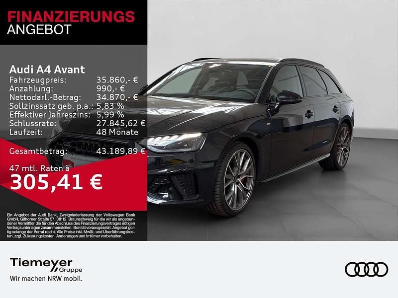 Schwarz Gebraucht 2024 Audi A4 S-Line Kombi | 35.860 € (Fairer Preis) - Bild 1/4