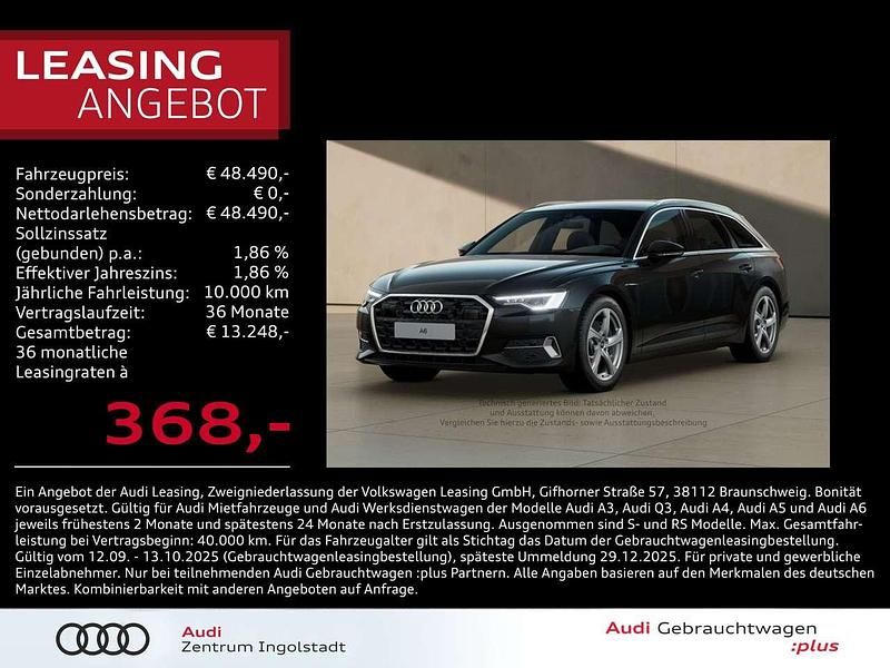 Mythosschwarz metallic Gebraucht 2025 Audi A6 Advanced Kombi | 48.490 € (Superpreis) - Bild 1/3