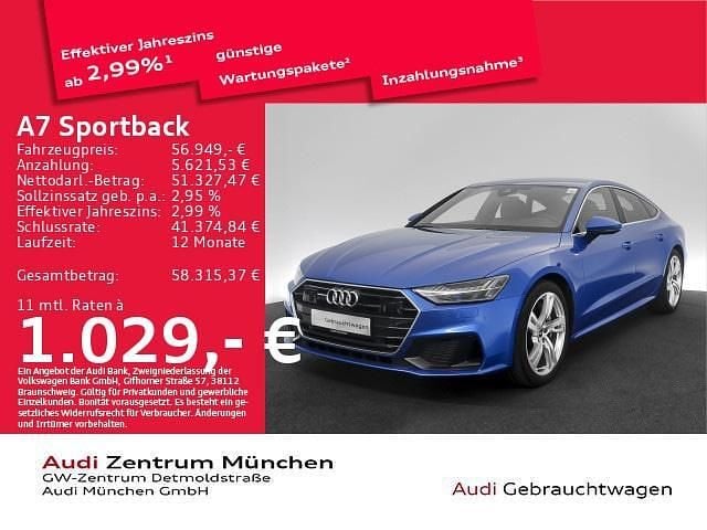 Gebraucht Audi A7 Sportback 299 PS (219 kW) 2023 Blau Kleinwagen