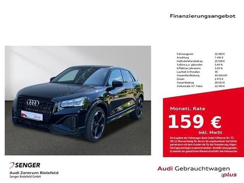 Mythosschwarz metallic Gebraucht 2024 Audi Q2 S-Line SUV | 32.980 € (Fairer Preis) - Bild 1/2