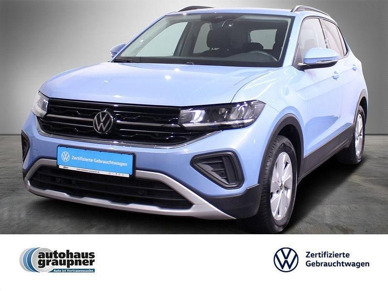 Blau / clear blue (metallic) Gebraucht 2024 VW T-Cross Life SUV | 22.345 € (Fairer Preis) - Bild 1/4