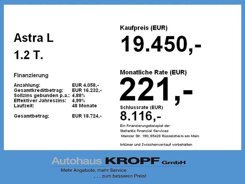Gebraucht Opel Astra 131 PS (96 kW) 2023 Kobalt blau/vertigo blau Limousine