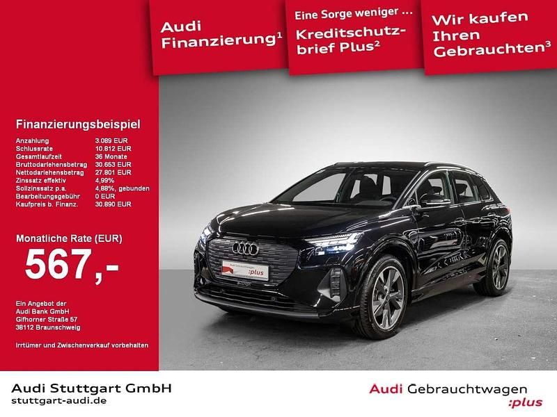 Mythosschwarz metallic Gebraucht 2022 Audi Q4 e-tron Ambiente SUV | 30.890 € (Fairer Preis) - Bild 1/2