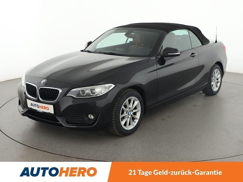 Schwarz Gebraucht 2016 BMW 218 Advantage Cabrio | 16.910 € (Etwas zu teuer) - Bild 1/3