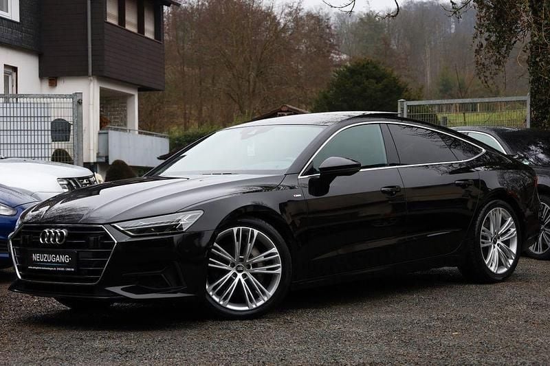Schwarz Gebraucht 2021 Audi A7 S-line plus Limousine | 38.999 € (Guter Preis) - Bild 1/4