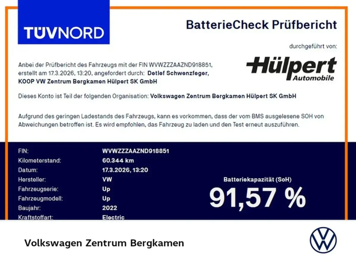 Używany VW e-up! 61 kW (83 KM) 2022 Hatchback
