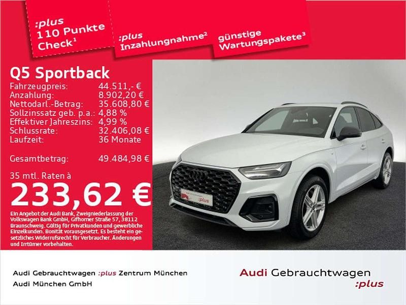 Gletscherweiß metallic Gebraucht 2023 Audi Q5 S-Line SUV | 44.511 € (Fairer Preis) - Bild 1/2