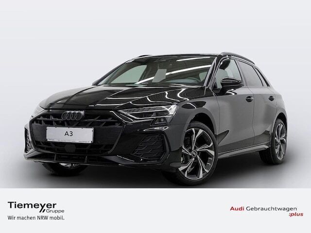 Mythosschwarz metallic Gebraucht 2025 Audi A3 S-Line Limousine | 31.480 € (Teuer) - Bild 1/4