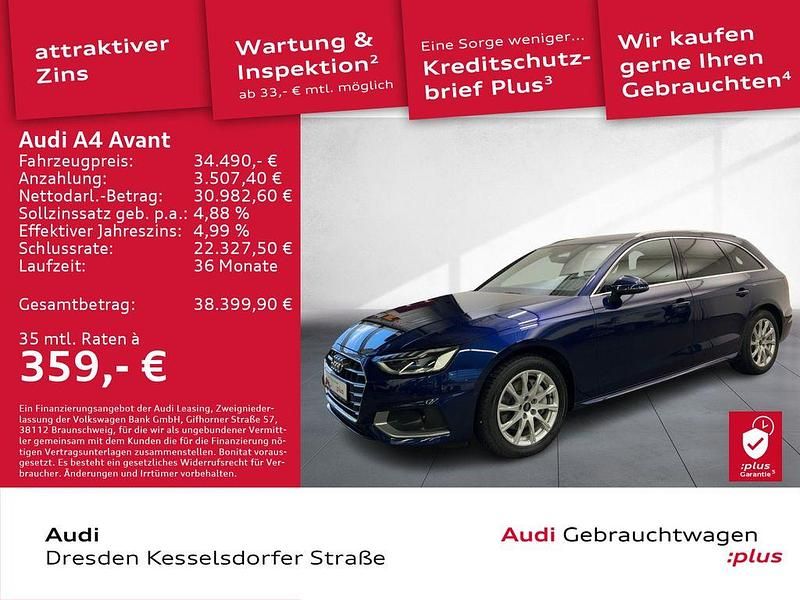Gebraucht Audi A4 Advanced Plus 204 PS (150 kW) 2024 Navarrablau metallic Kombi