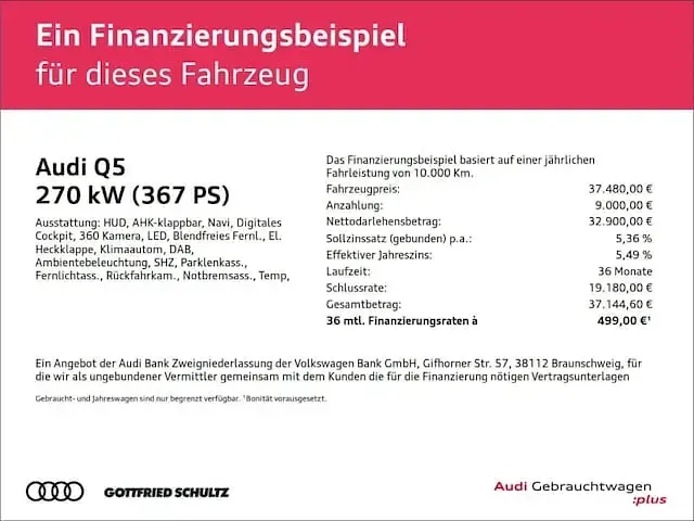 Gebraucht Audi Q5 S-Line 367 PS (269 kW) 2023 Schwarz SUV