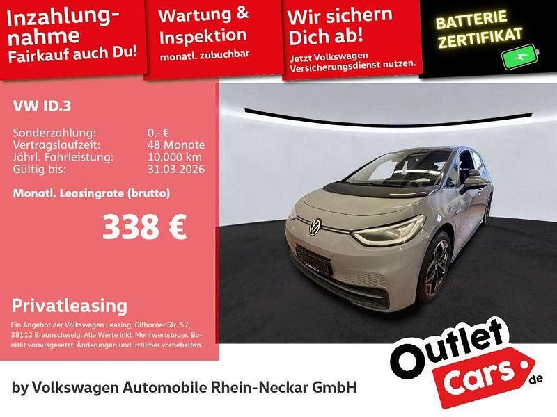 Mondsteingrau schwarz Gebraucht 2022 VW ID.3 Pro Kleinwagen | 22.266 € (Fairer Preis) - Bild 1/3