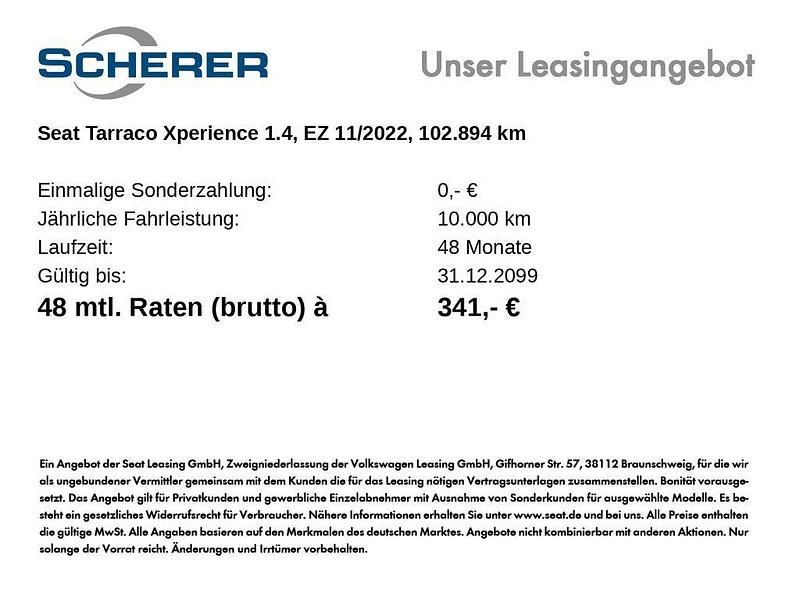 Gebraucht Seat Tarraco Xperience 245 PS (180 kW) 2022 Merlot rot metallic (metallic) SUV