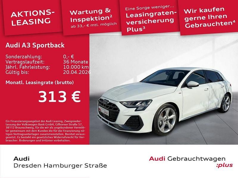 Gebraucht Audi A3 S-Line 150 PS (110 kW) 2025 Gletscherweiß metallic Limousine