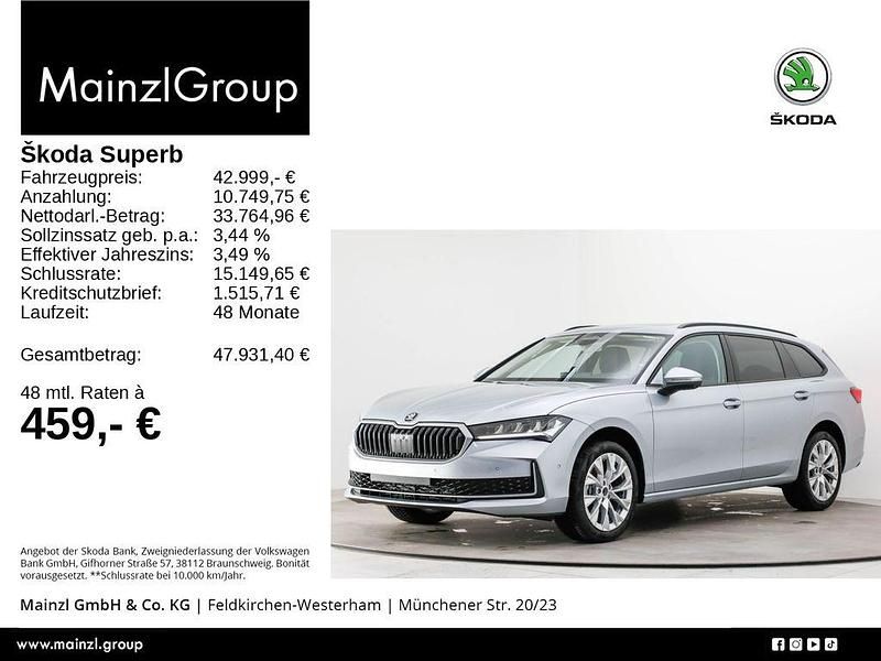 Neu Skoda Superb Selection 150 PS (110 kW) 2026 Silber Kombi