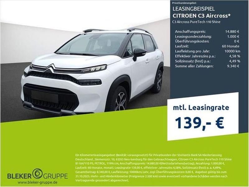 Weiß Gebraucht 2023 Citroën C3 Aircross PureTech SUV | 14.880 € (Guter Preis) - Bild 1/3