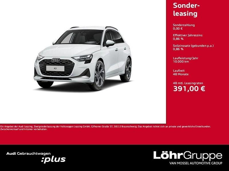 Gletscherweiß metallic Gebraucht 2025 Audi A3 Advanced Plus Limousine | 38.980 € (Superpreis) - Bild 1/3