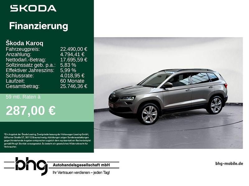 Beige Gebraucht 2017 Skoda Karoq Style SUV | 22.490 € (Fairer Preis) - Bild 1/4
