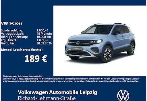 Neu VW T-Cross 95 PS (69 kW) 2026 Blau SUV