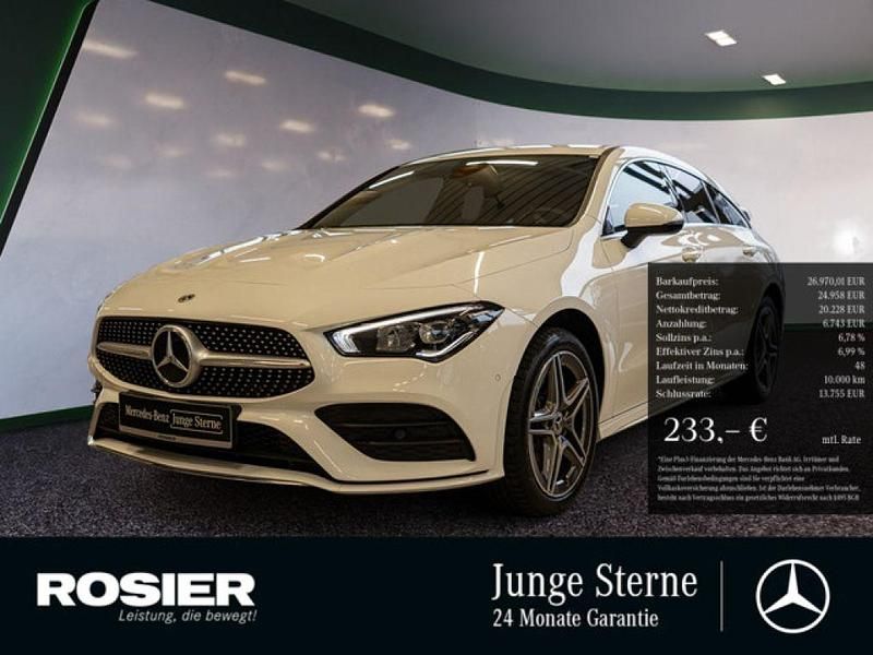 Weiss / polarweiß Gebraucht 2022 Mercedes CLA250e AMG Limousine | 26.970 € (Superpreis) - Bild 1/3