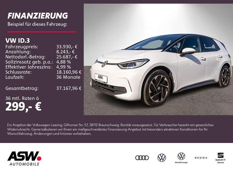 Gletscherweiß metallic Gebraucht 2024 VW ID.3 Pro Kleinwagen | 33.930 € (Etwas zu teuer) - Bild 1/4