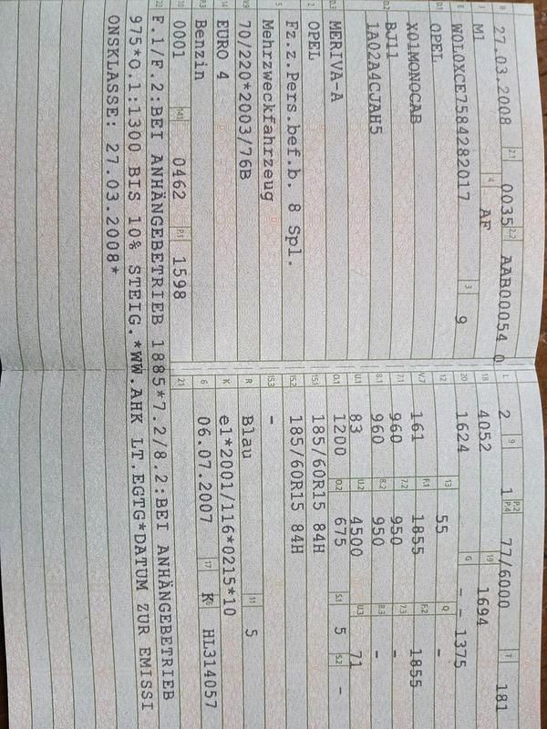 Gebraucht Opel Meriva 105 PS (77 kW) 2008 Blau Van / Kleinbus