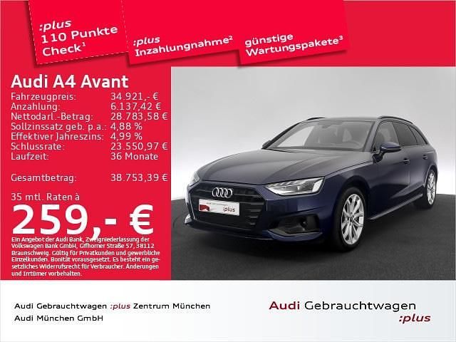 Gebraucht Audi A4 Advanced Plus 204 PS (150 kW) 2023 Navarrablau metallic Kombi