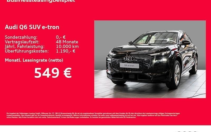 Schwarz Neu 2025 Audi Q6 e-tron Ambiente SUV | 60.767 € (Guter Preis) - Bild 1/4