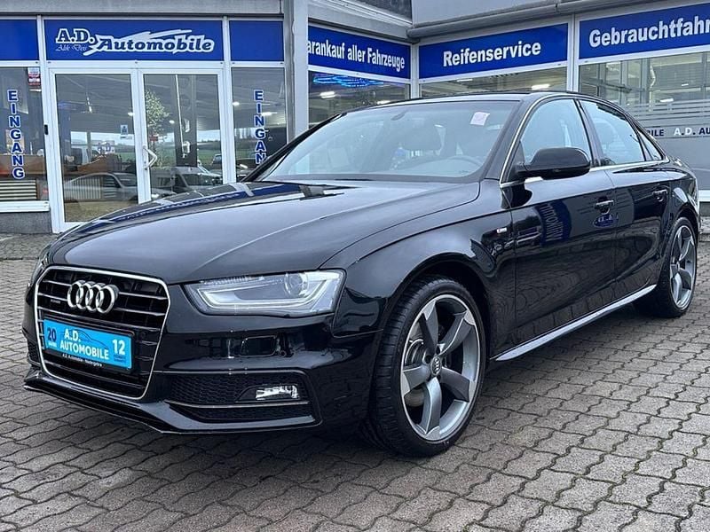 Schwarz Gebraucht 2014 Audi A4 S-Line Limousine | 14.490 € (Superpreis) - Bild 1/4