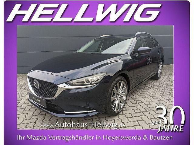 Deep crystal blue metallic (metallic) Gebraucht 2024 Mazda 6 Exclusive Kombi | 28.980 € (Superpreis) - Bild 1/4