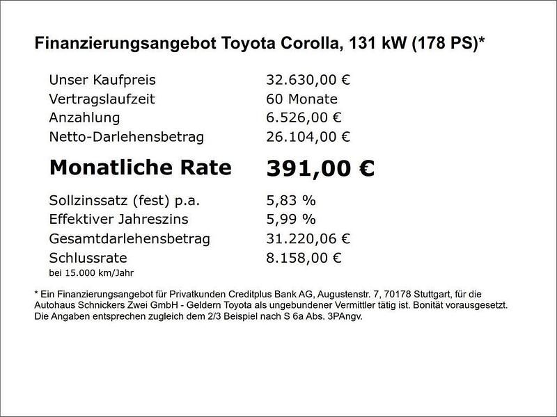 Neu Toyota Corolla 178 PS (130 kW) 2026 Schwarz Kombi