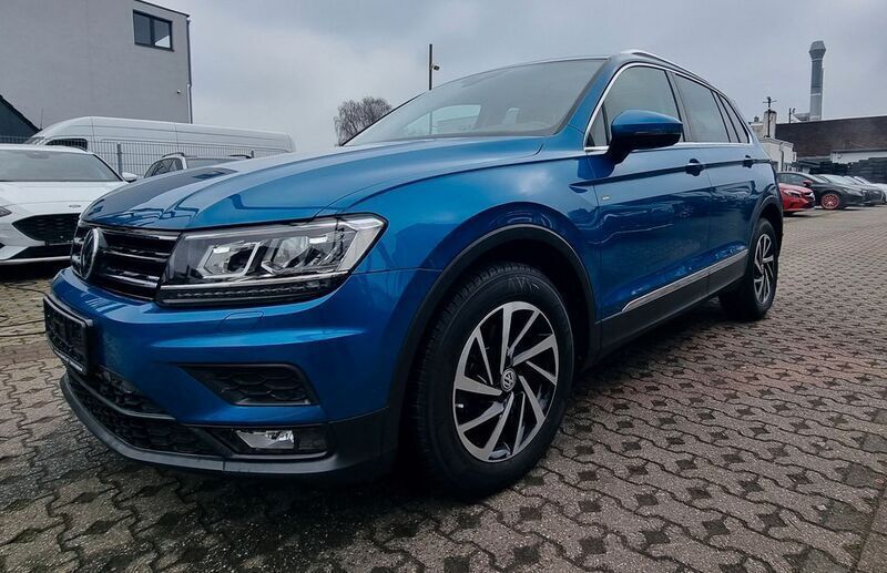 Caribbean blue metallic Gebraucht 2018 VW Tiguan Join SUV | 23.698 € (Superpreis) - Bild 1/4