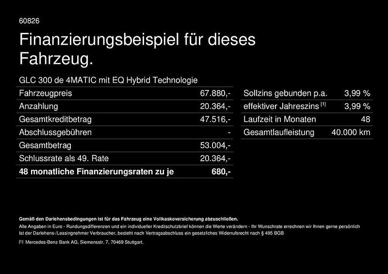 Gebraucht Mercedes GLC300e AMG 333 PS (244 kW) 2025 Unilack schwarz SUV