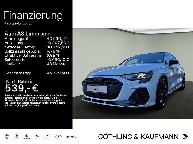 Gletscherweiß metallic Gebraucht 2025 Audi A3 S-Line Limousine | 40.990 € - Bild 1/4