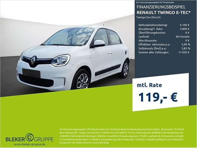 Crystal weiss Gebraucht 2022 Renault Twingo Zen Kleinwagen | 9.990 € (Superpreis) - Bild 1/3