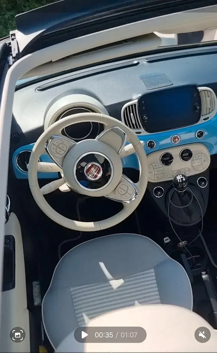 Gebraucht Fiat 500C 86 PS (63 kW) 2018 Blau Cabrio