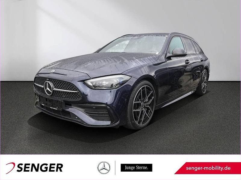 Blau Gebraucht 2021 Mercedes C200 AMG line Limousine | 31.359 € (Teuer) - Bild 1/3