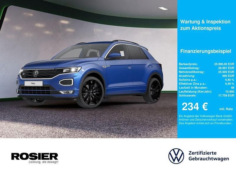 Blau / ravennablau Gebraucht 2021 VW T-Roc Sportline SUV | 25.990 € (Guter Preis) - Bild 1/4