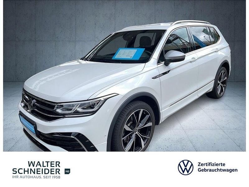 Oryxweiß perlmutteffekt Gebraucht 2023 VW Tiguan Allspace R-line SUV | 39.950 € (Etwas zu teuer) - Bild 1/4