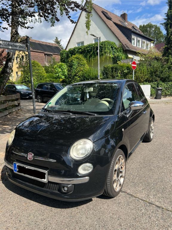 Schwarz Gebraucht 2008 Fiat 500 Lounge Limousine | 4.100 € (Superpreis) - Bild 1/4