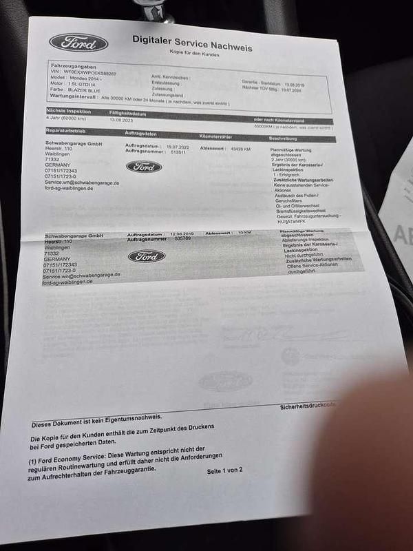 Blau Gebraucht 2019 Ford Mondeo Business Edition Limousine | 20.900 € - Bild 1/4