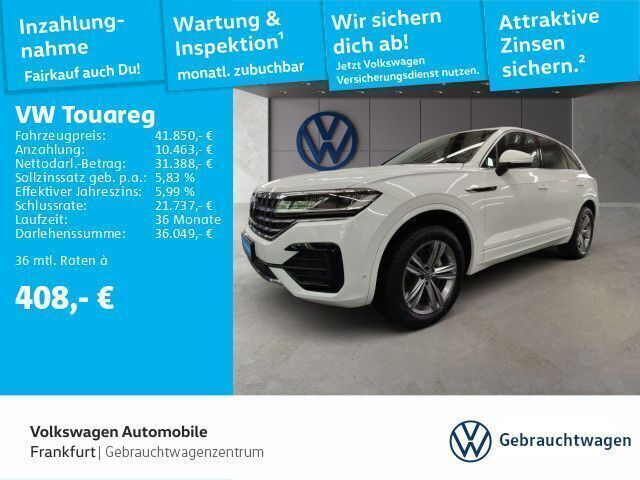 Pure white Gebraucht 2021 VW Touareg R-line SUV | 41.850 € (Superpreis) - Bild 1/4