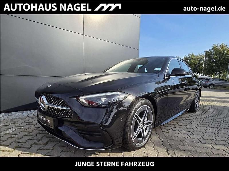 Schwarz Gebraucht 2024 Mercedes C200 AMG line Limousine | 38.359 € (Fairer Preis) - Bild 1/4