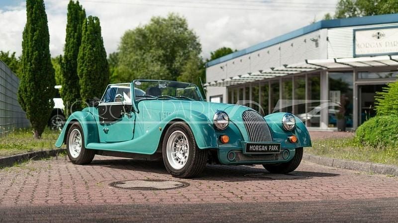 Jaguar türkis Gebraucht 2022 Morgan Plus 4 Cabrio | 85.000 € - Bild 1/4