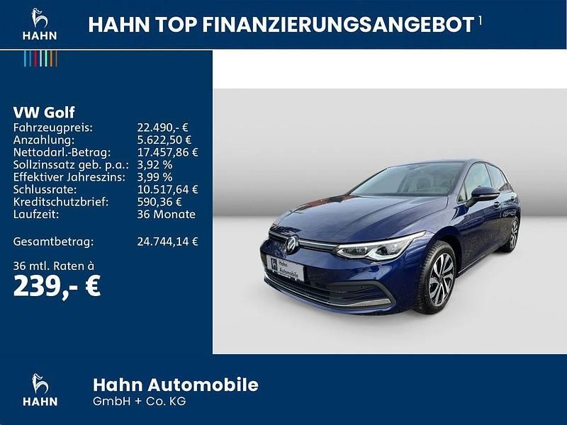 Gebraucht VW Golf VIII Active 150 PS (110 kW) 2023 Atlantic blue metallic Limousine
