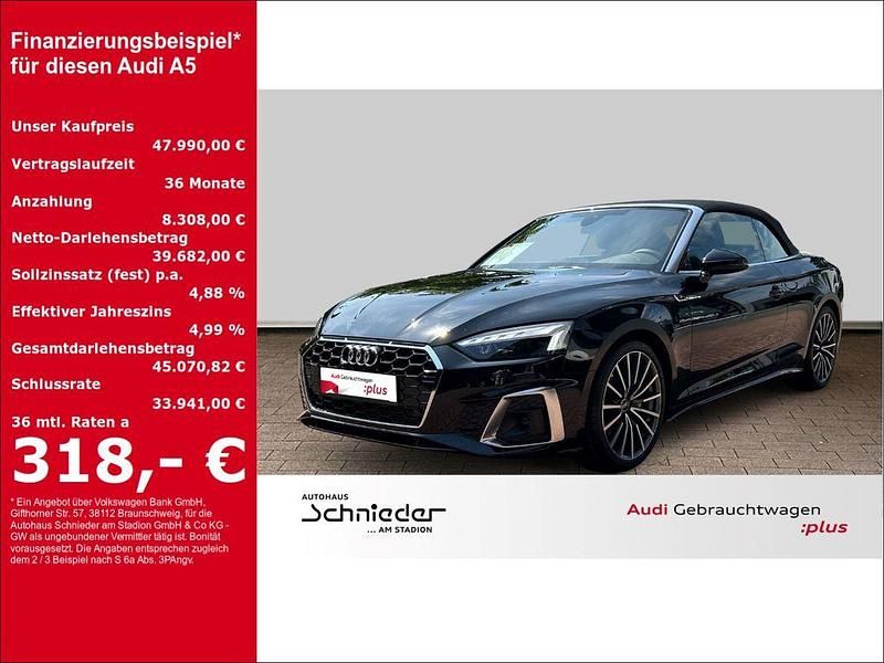 Schwarz Gebraucht 2024 Audi A5 Cabriolet S-line plus Cabrio | 47.990 € (Guter Preis) - Bild 1/4